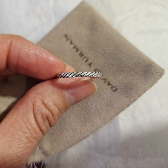 DY | Jewelry | Dy Sterling Silver Cable Collectibles Band Ring Size 6 ...